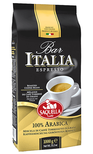 Saquella Espresso Bar Italia 100% Arabica 1kg Bohnen Saquella Kaffee Bar Italia 100% Arabica 1kg Bohnen
